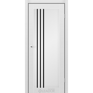 Дверное полотно BELLUNO 900 х 2000, Серый Мат, Черное стекло