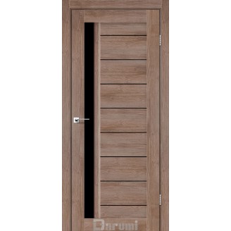 Дверне полотно BORDO 800 х 2000, Горіх бургун, Чорне скло