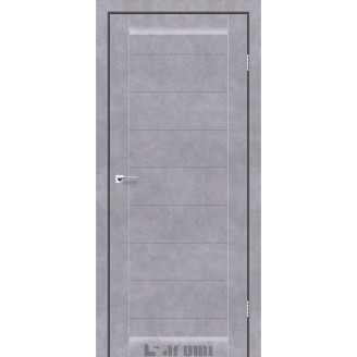 Дверне полотно Columbia   сірий  бетон  сатин білий 90