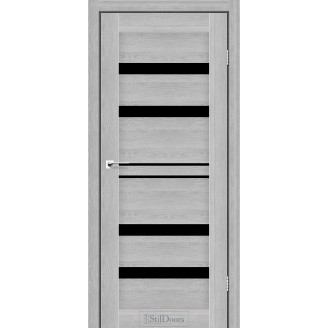 Дверне полотно Cuba колір Дуб сріблястий Скло BLK 90