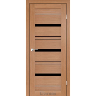 Дверне полотно Darina Колір дуб натуральний Скло чорне 60