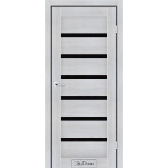 Дверное полотно Florida цвет Кремовое дерево Стекло BLK 60