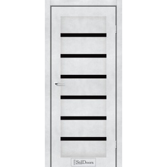 Дверное полотно Florida цвет Светлый бетон Стекло BLK 60