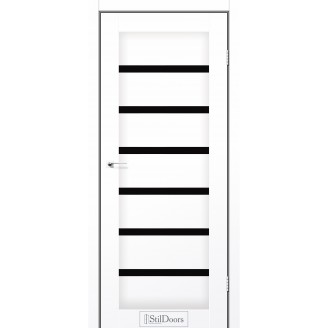 Дверное полотно Florida цвет Белый мат Стекло BLK 60