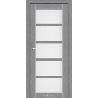 Дверное полотно Hamlet цвет Дуб пепельный Стекло Сатин 70
