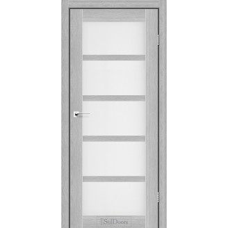 Дверное полотно Hamlet цвет Дуб серебристый Стекло Сатин 60
