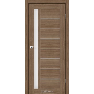 Дверное полотно London цвет Итальянский орех Стекло Сатин 60