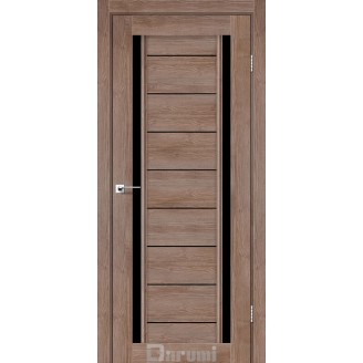  Дверное полотно Madrid орех бургун Стекло черное 70