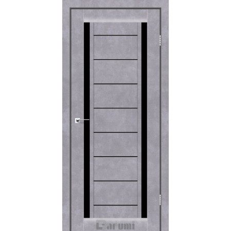  Дверное полотно Madrid серый бетон Стекло черное 90