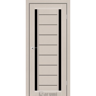  Дверное полотно Madrid дымчатый краст Стекло черное 60