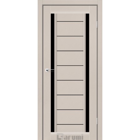  Дверное полотно Madrid дымчатый краст Стекло черное 60