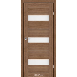 Дверне полотно Mexico колір Італійський горіх  Скло Сатин 60