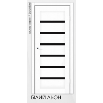 Дверное полотно MILAN 600 х 2000, Клен Грей, Черное стекло