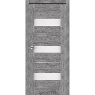 Дверное полотно MODENA 600х2000, Клен Грей, Сатин белый