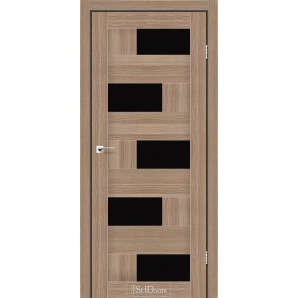  Дверное полотно Nepal цвет Ольха классическая Стекло BLK 60