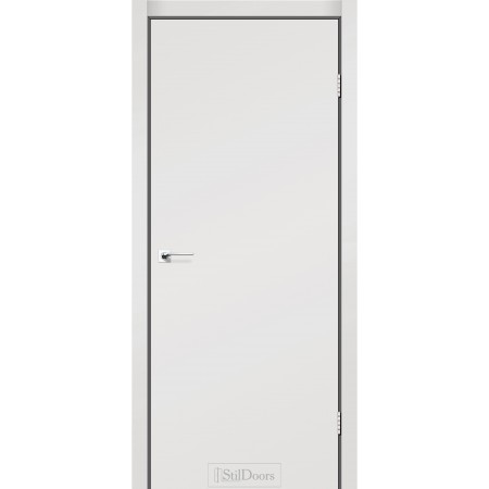  Дверное полотно Simple-Loft 01 цвет Светло-серый супермат Renolit - Глухое 80