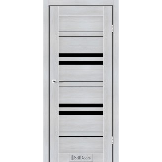 Дверне полотно Slovenia колір Кремове дерево  Скло BLK 70