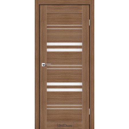 Дверное полотно Slovenia цвет Итальянский орех Стекло Сатин 90