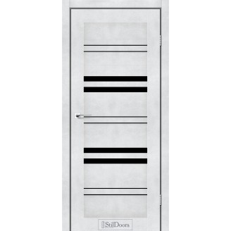 Дверне полотно Slovenia колір Світлий бетон  Скло BLK 60