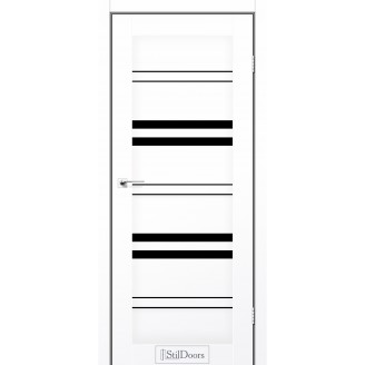  Дверное полотно Slovenia цвет Белый мат Стекло BLK 60