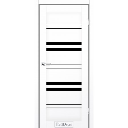  Дверное полотно Slovenia цвет Белый мат Стекло BLK 60