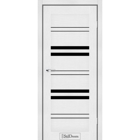  Дверное полотно Slovenia цвет Белое дерево Стекло BLK 80