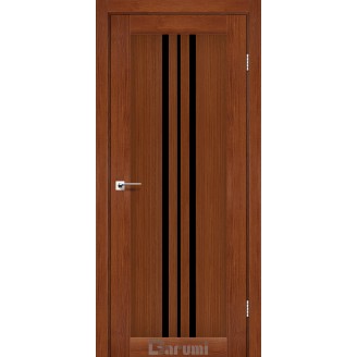  Дверное полотно Stella Цвет орех роял Стекло черное 80