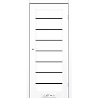 Дверне полотно Tanzania колір Білий мат кристал Скло BLK 60