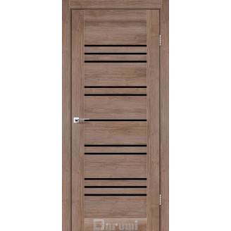 Дверне полотно Versal Колір горіх бургун Скло чорне 70