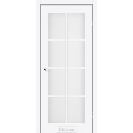  Дверное полотно Vietnam цвет Белый супермат Renolit стекло Сатин 80