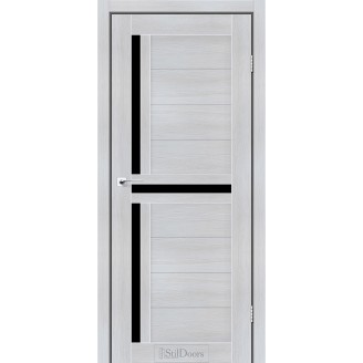 Дверне полотно West  колір Кремове дерево Скло BLK 60