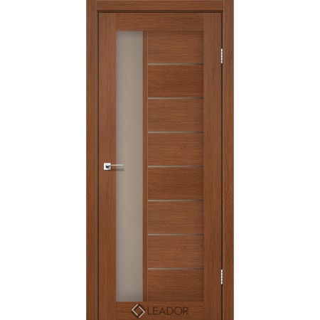 Дверне полотно Lorenza  колір Браун Скло Сатин 60