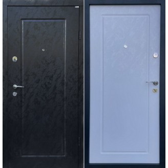 Двері металеві квартира Фотреця Накладка Буревій  колір оксид білий/оксид чорний 86 ліві