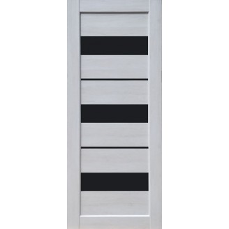  Дверное полотно Секрет (600 х 2000, Бук Шале, ЧЕРНОЕ СТЕКЛО)