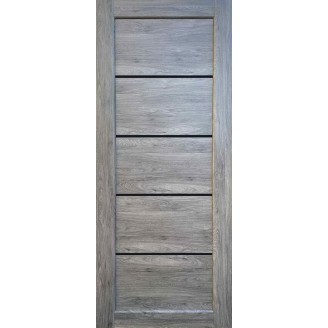 Дверне полотно Вена (600 х 2000, Бук Графіт, ЧОРНЕ СКЛО)