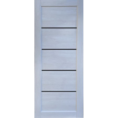  Дверное полотно Вена (700 х 2000, Бук Шале, ЧЕРНОЕ СТЕКЛО)